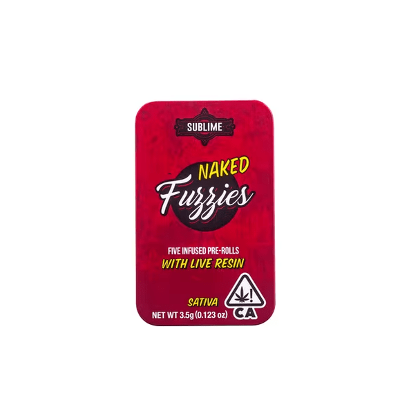 [Fuzzies] Prerolls Live Resin NAKED 5pk - 3.5g - Cereal Milk