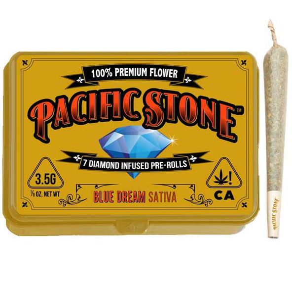Pacific Stone Diamond Infused Prerolls 0.5g Sativa Blue Dream 7-Pack 3.5g