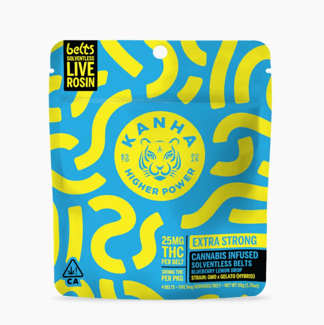 Live Rosin Belts | Blueberry Lemon Drop | Hybrid | 4-pack