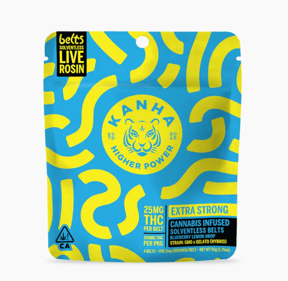 Live Rosin Belts | Blueberry Lemon Drop | Hybrid | 4-pack