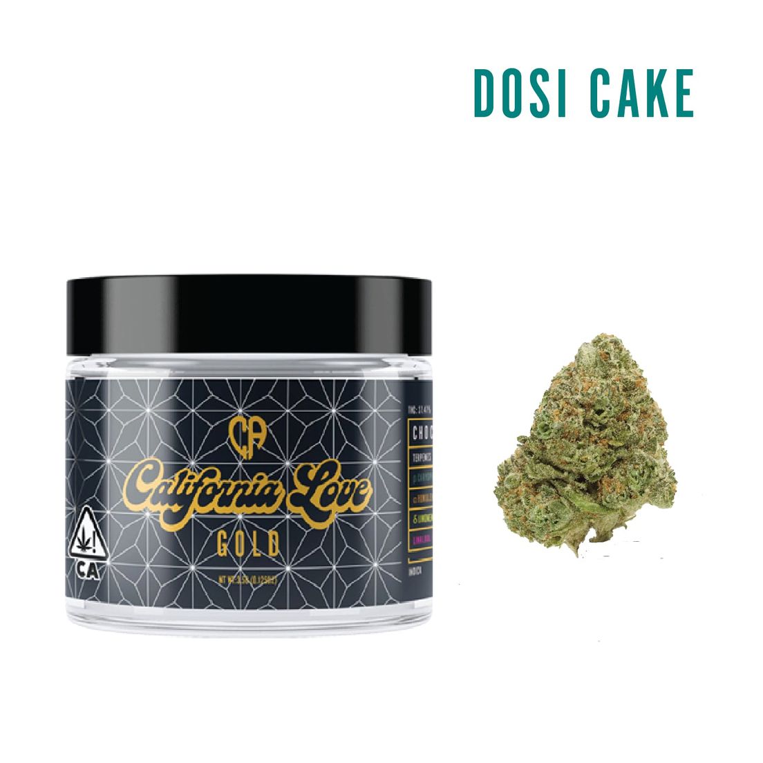 California Love | Gold | PackagedFlower-Jar-3.5g-Dosi Cake