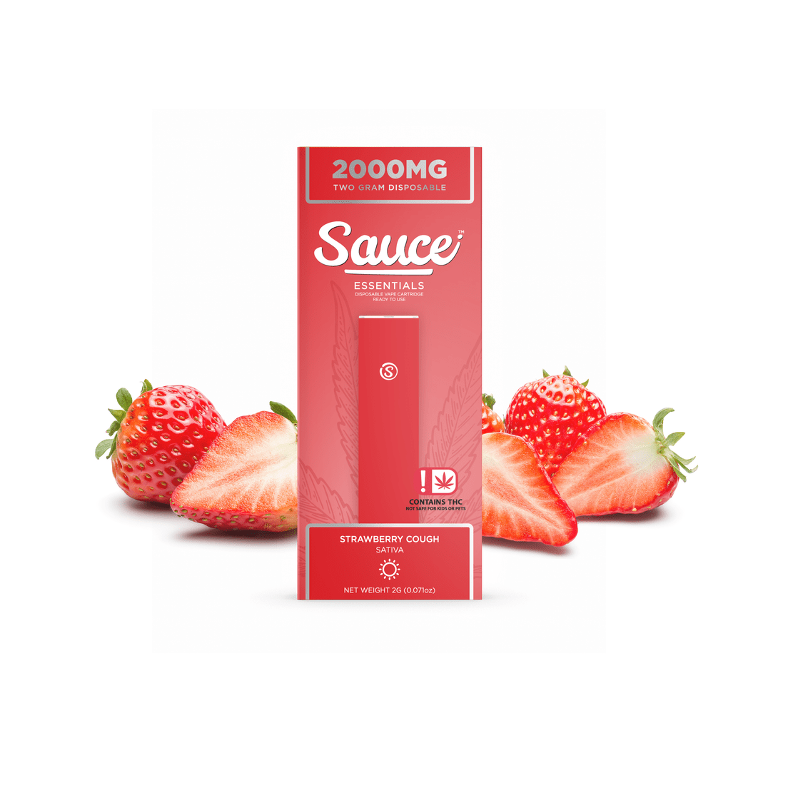 Sauce 2g Live Resin Disposable - Strawberry Cough