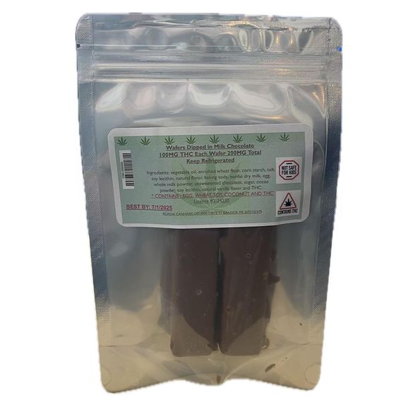 Acadia - Wafers Dipped in Milk Chocolate - 200mg
