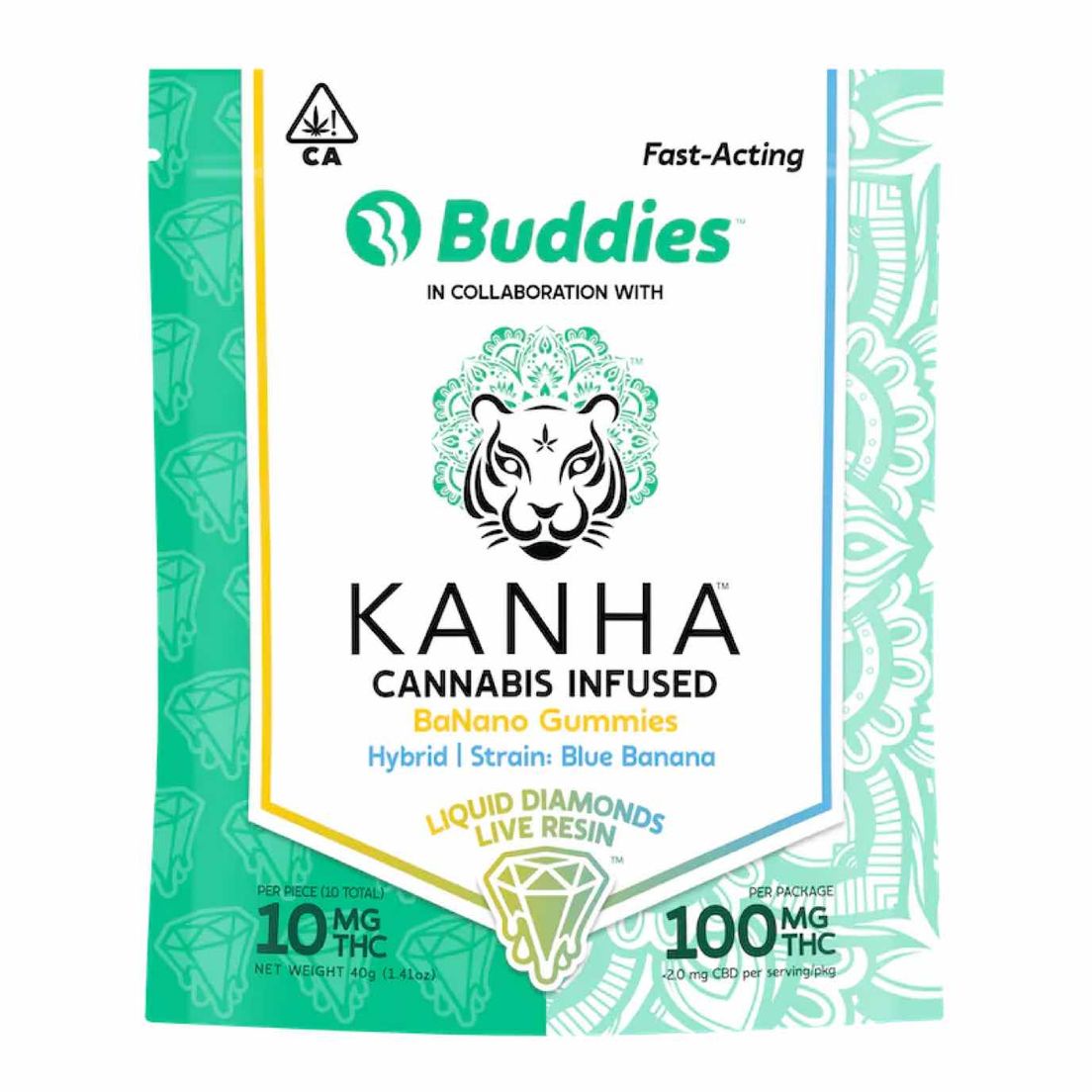 Kanha - THC - Kanha x Buddies - BaNano - 100mg (10 mg/each)