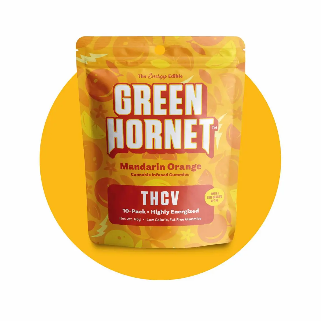 Green Hornet - 100mg THCV Energy Gummies - Mandarin Orange