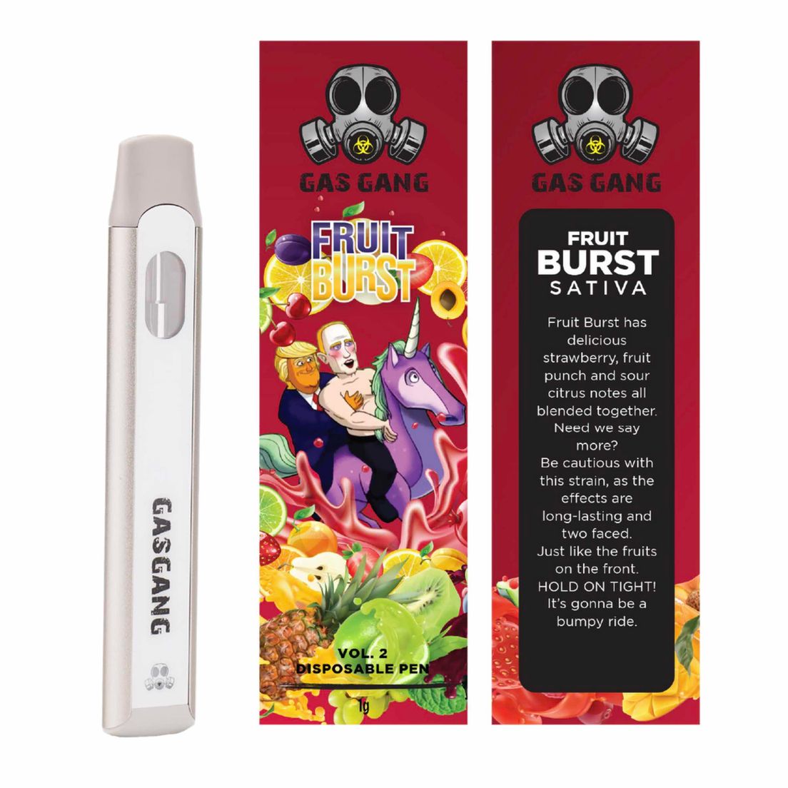 1G Gas Gang disposable vape pen - Fruit Burst