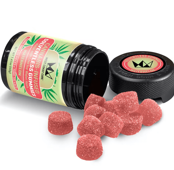 Watermelon 10mg Hash Gummies 10 Pack (100mg) - WEST COAST CURE