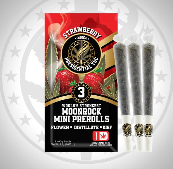 Presidential Moon Rock Mini Prerolls 3pk (Strawberry)