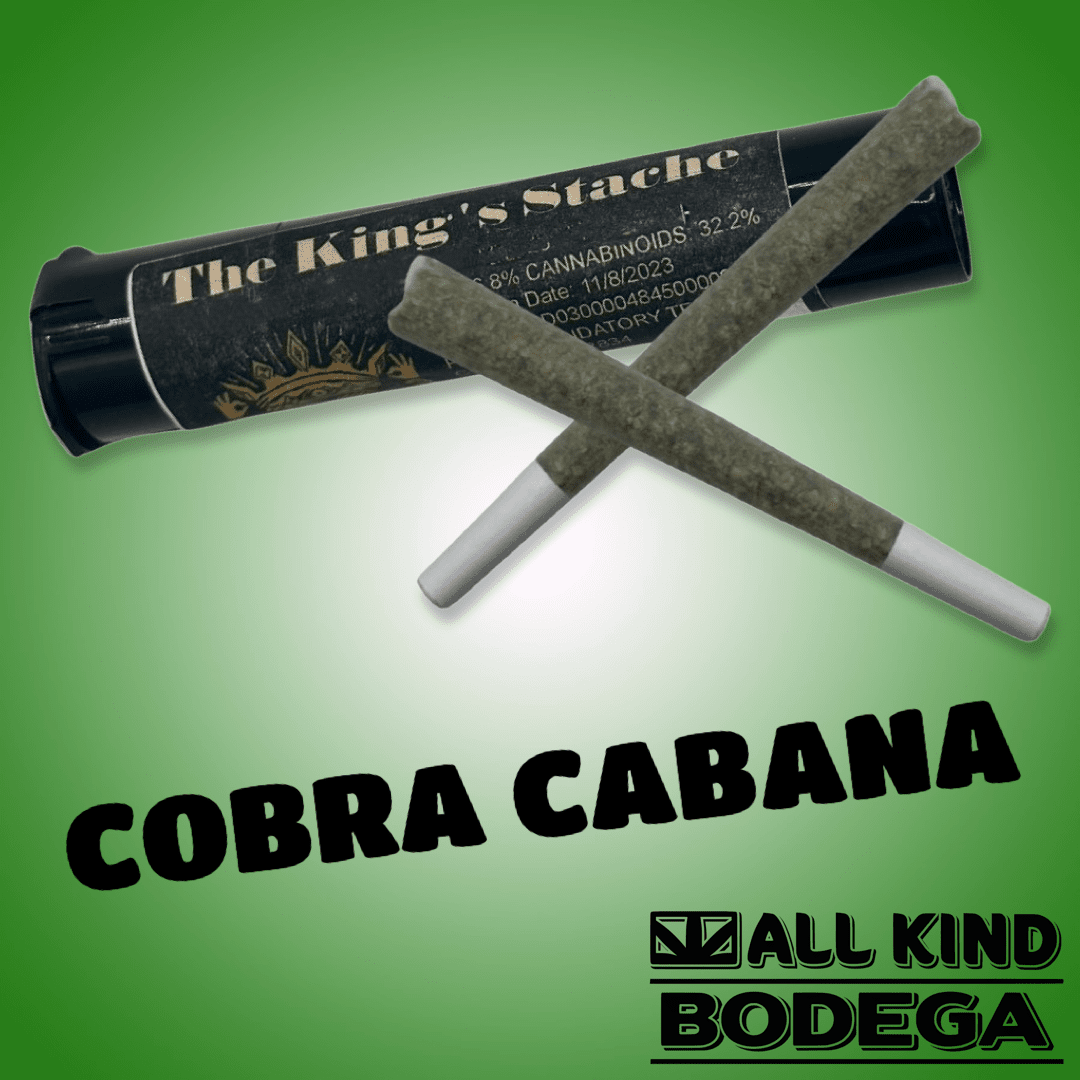 Cobra Cabana .5g Preroll 2 pack (1g total) (@thekingsstache)