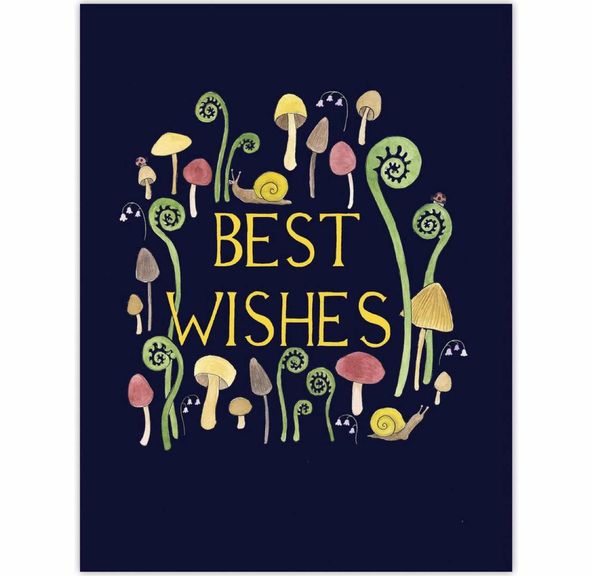 Best Wishes Mushrooms Card