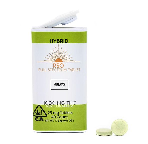 25mg Tablets - Hybrid - Gelato - 1000mg Package Emerald Bay Extracts