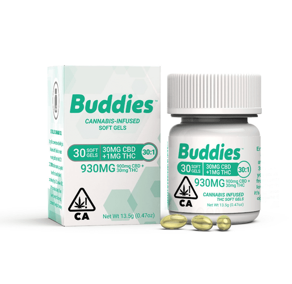 BUDDIES SOFT GEL- 30mg:1mg CBD/THC
