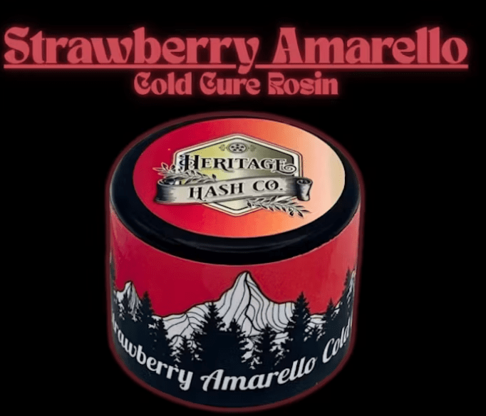 HERITAGE HASH CO. COLDCURE ROSIN- 1G STRAWBERRY AMARELLO