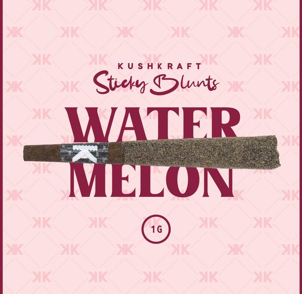 1 x 1g Shatter Infused Indica Blunt Pink Tar Watermelon by KushKraft