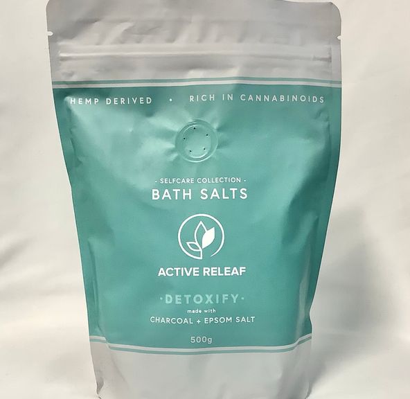 Active Releaf Detoxify Bath Salts made with Charcoal + Epson Salt
