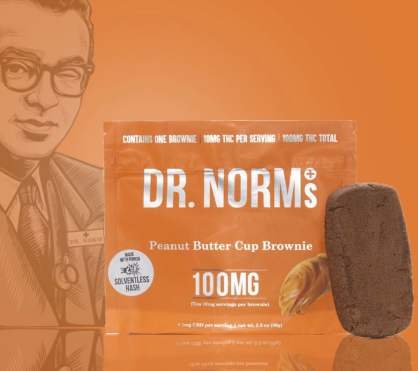 Dr. Norm's- 100mg Solventless Peanut Butter Cup Brownie