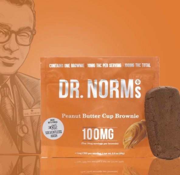 Dr. Norm's- 100mg Solventless Peanut Butter Cup Brownie