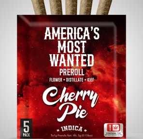 AMERICA'S MOST WANTED CHERRY PIE INFUSED PRE ROLL PACK 5G