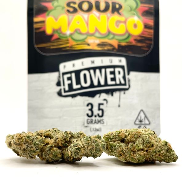 1/8 Sour Mango (36.68%/Sativa) Premium Flower - West Coast Cure