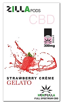 Hempzilla Full Spectrum Pods Strawberry Creme 300mg
