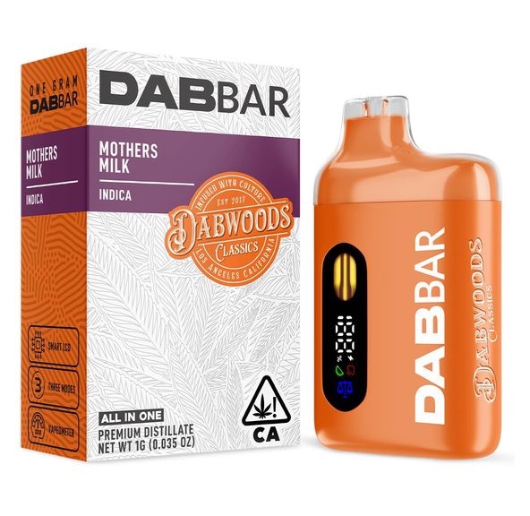 Dabwoods | AIO Vape | 1g | Distillate Dab Bar | Mothers Milk
