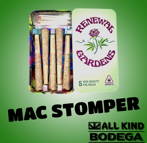 Mac Stomper .5g preroll 5 pack (2.5g total) (@RenewalGardens)