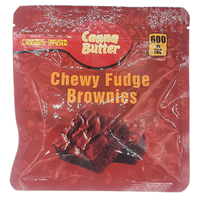 Canna Butter Chewy Fudge Brownies - THC 600mg
