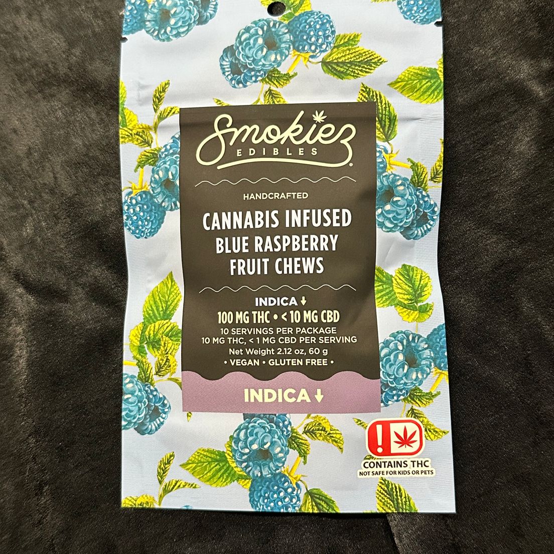 Blue Raspberry (100 mg) by Smokiez