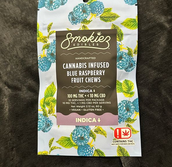 Blue Raspberry (100 mg) by Smokiez
