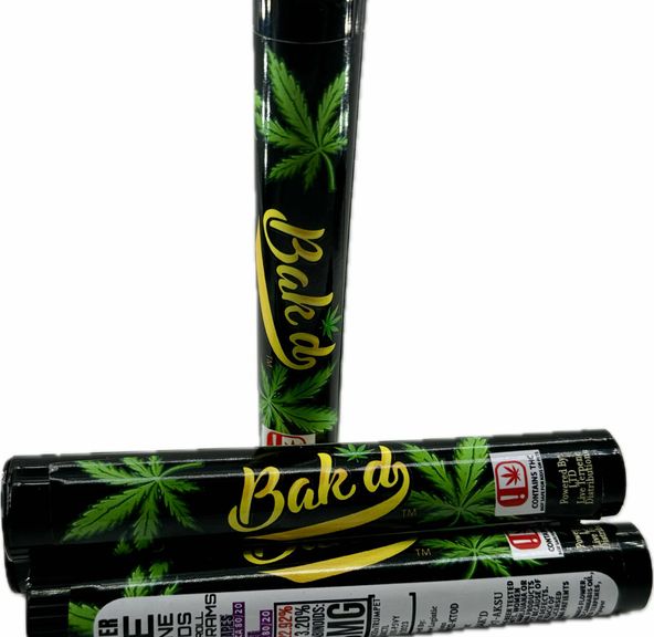 Bak'd Diamond Infused 1.3G Preroll (Fruit Loops x Lava Runtz)