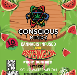 Conscious Mindz-Sour Watermelon- 100MG-Hybrid