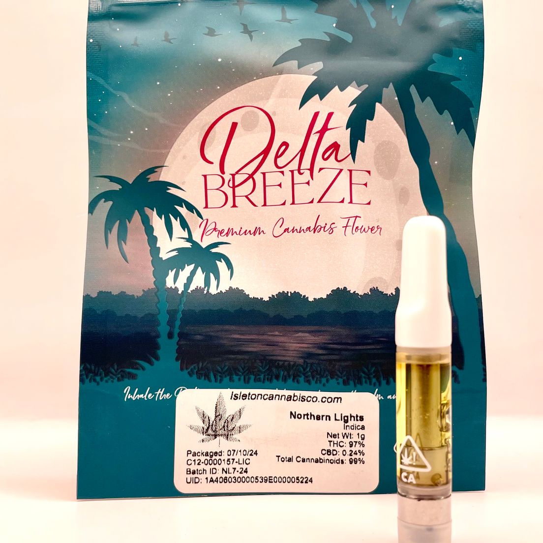 *BLOWOUT DEAL! $25 1g Northern Lights (Indica) Cartridge - Delta Breeze