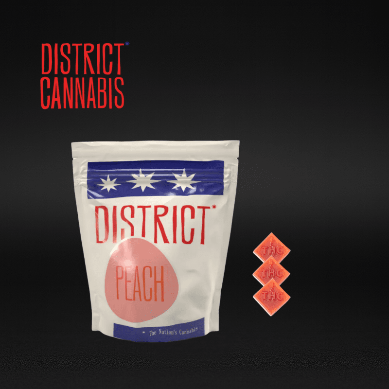 District Cannabis | Chewable Troche | Peach | 10mg THC | 10-pack (100mg THC Total)