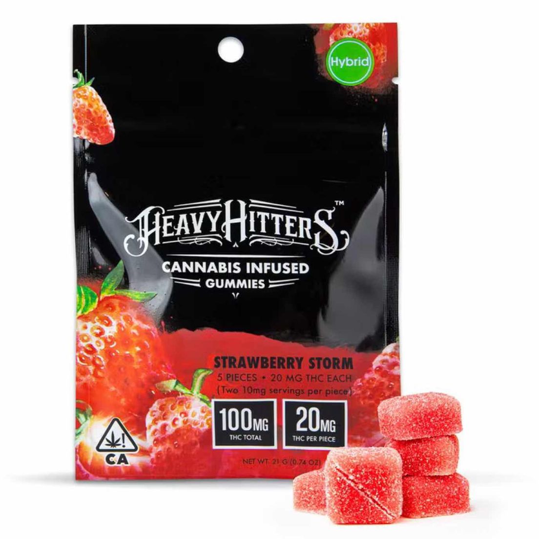 Heavy Hitters Gummies Strawberry Storm 100mg