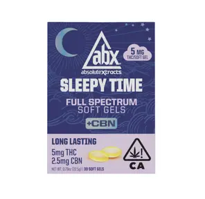 Absolute Xtracts Sleepy Time Solventless + CBN Soft Gels 5mg THC 30pk
