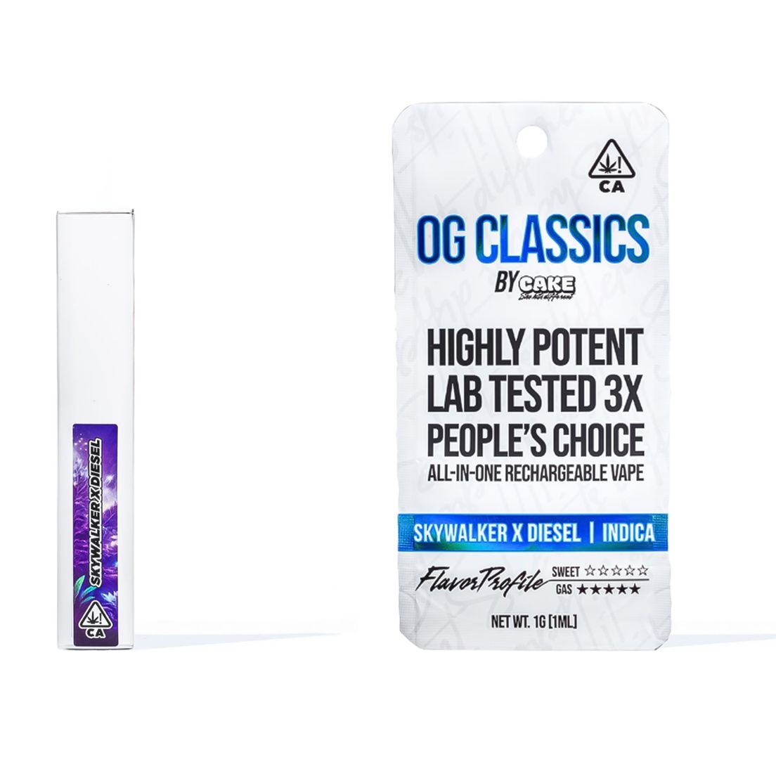 Cake AIO Vape OG Classic Skywalker x Diesel 1g