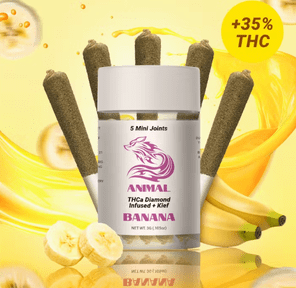 5pk Banana / THCa Diamond infused Joint 3.00 g