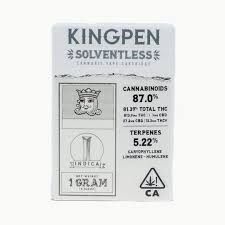 [Kingpen] Solventless Cartridge - 1g - Banana Bread (H)