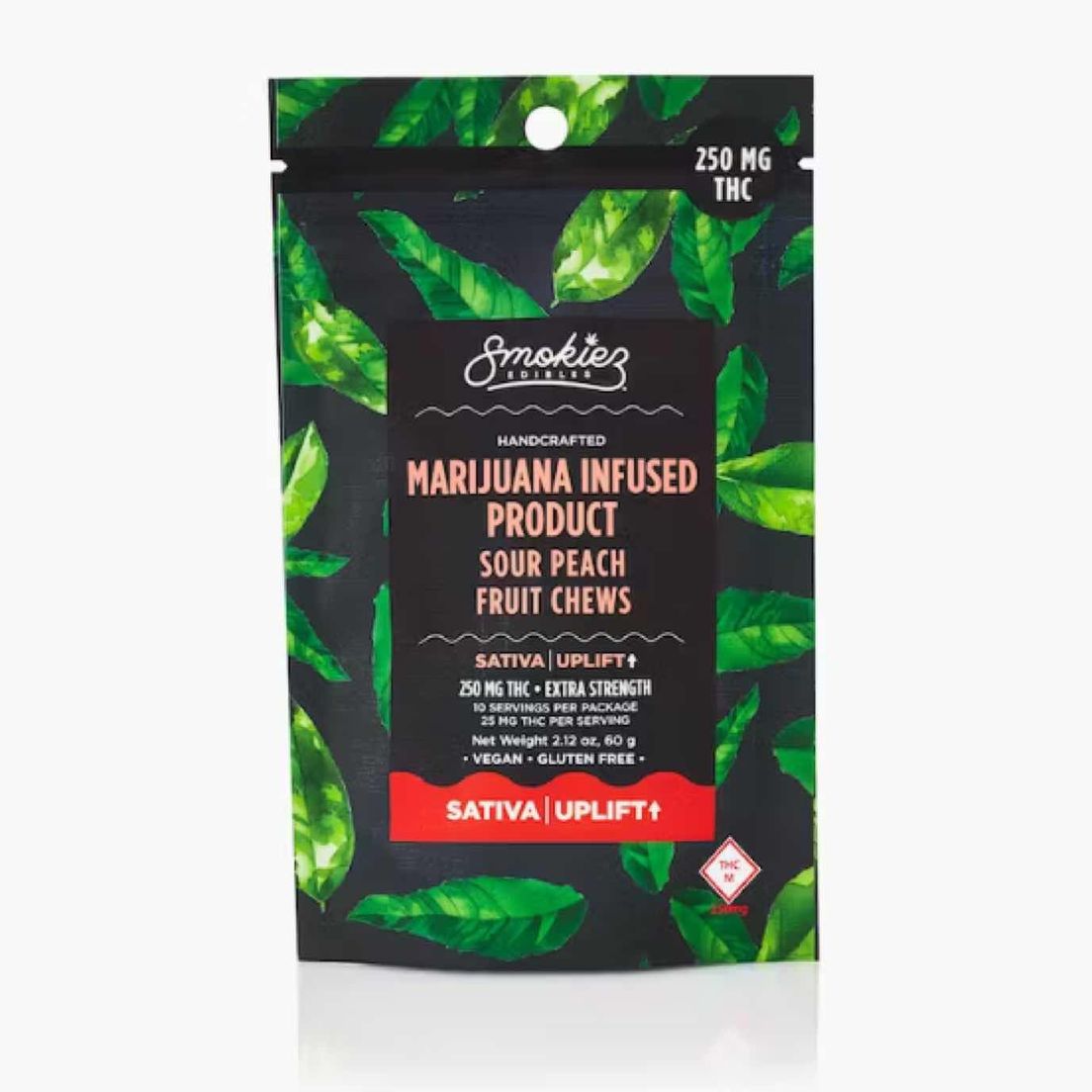 SATIVA Sour Peach Fruit Chews - 250mg