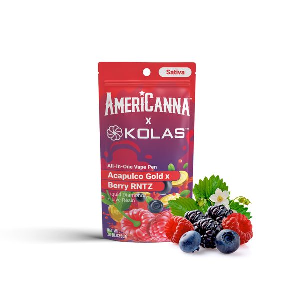AmeriCanna x Kolas AIO Vape Acapulco Gold x Berry RNTZ 1g