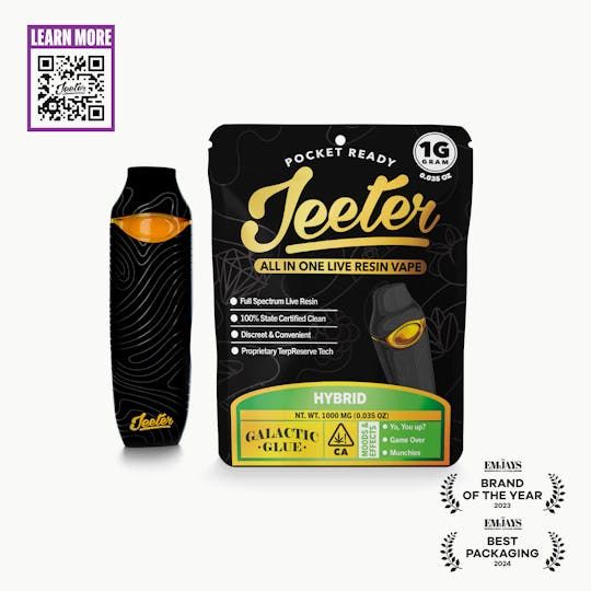 Jeeter Concentrates - AIO Live Resin 1G Vape Cartridge Galactic Glue