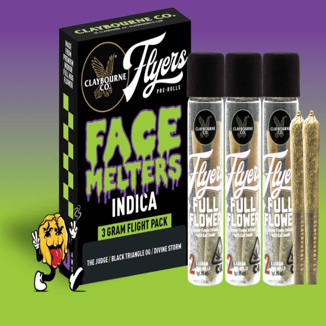 [Claybourne Co.] Flyers Flight Preroll 6 Pack - 3g - Face Melters (I)