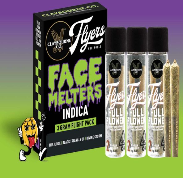 [Claybourne Co.] Flyers Flight Preroll 6 Pack - 3g - Face Melters (I)