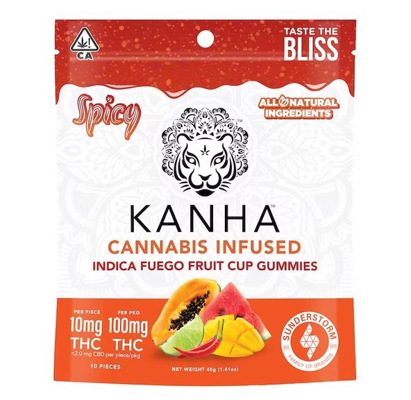 Kanha Indica Fuego Fruit Cup [10pk] (100mg THC) - Limited Edition