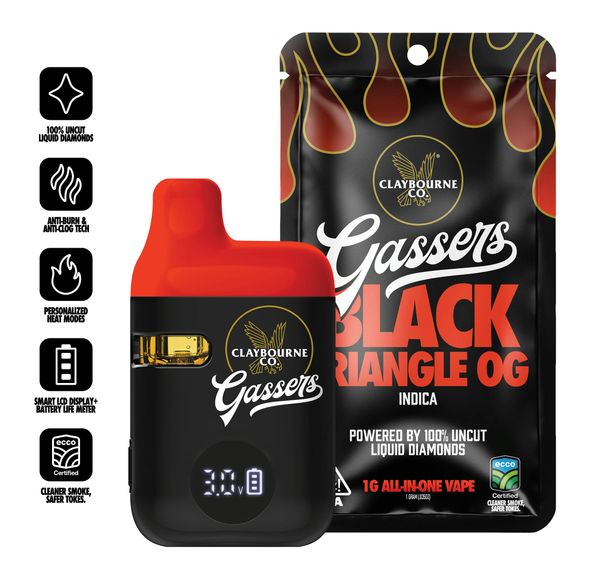 Claybourne Co. - Gassers Liquid Diamonds AIO - 1g - Black Triangle OG