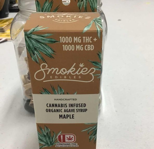 Agave Maple THC-CBD 1000mg-1000mg 4oz Smokiez