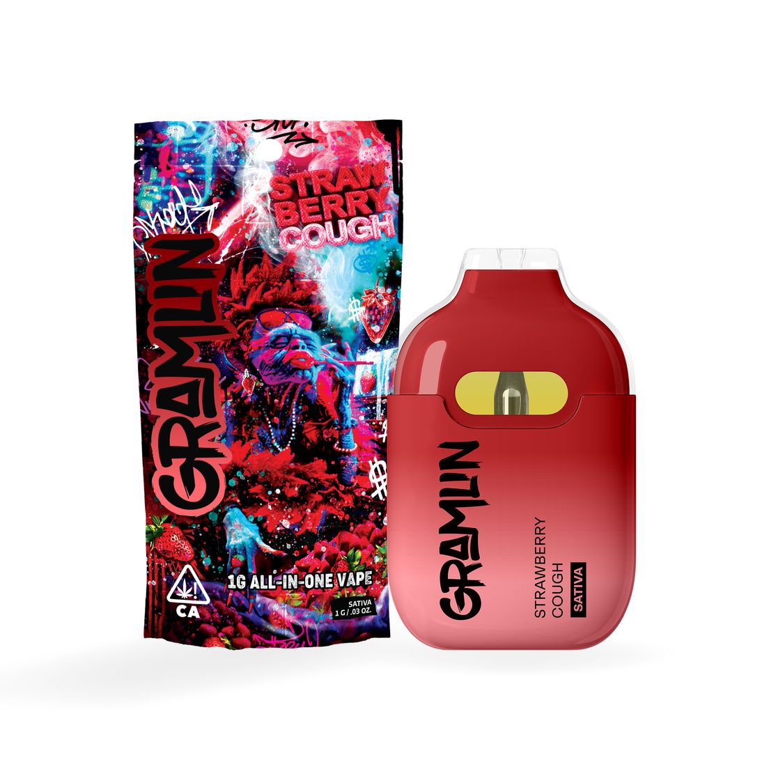 Gramlin - AIO Vape - 1g - Strawberry Cough