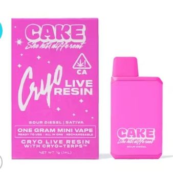 Cake - Sour Diesel - Cryo Live Resin Mini Vape 1g
