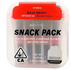 Boutiq Infused Mini Pre-roll 5pk Baja Berry x Yellow Diesel 2.5g