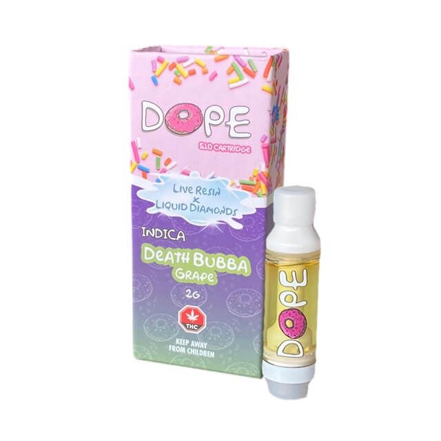 Death Bubba - Grape 2G Live Resin X Diamonds Vape Cartridge - Dope